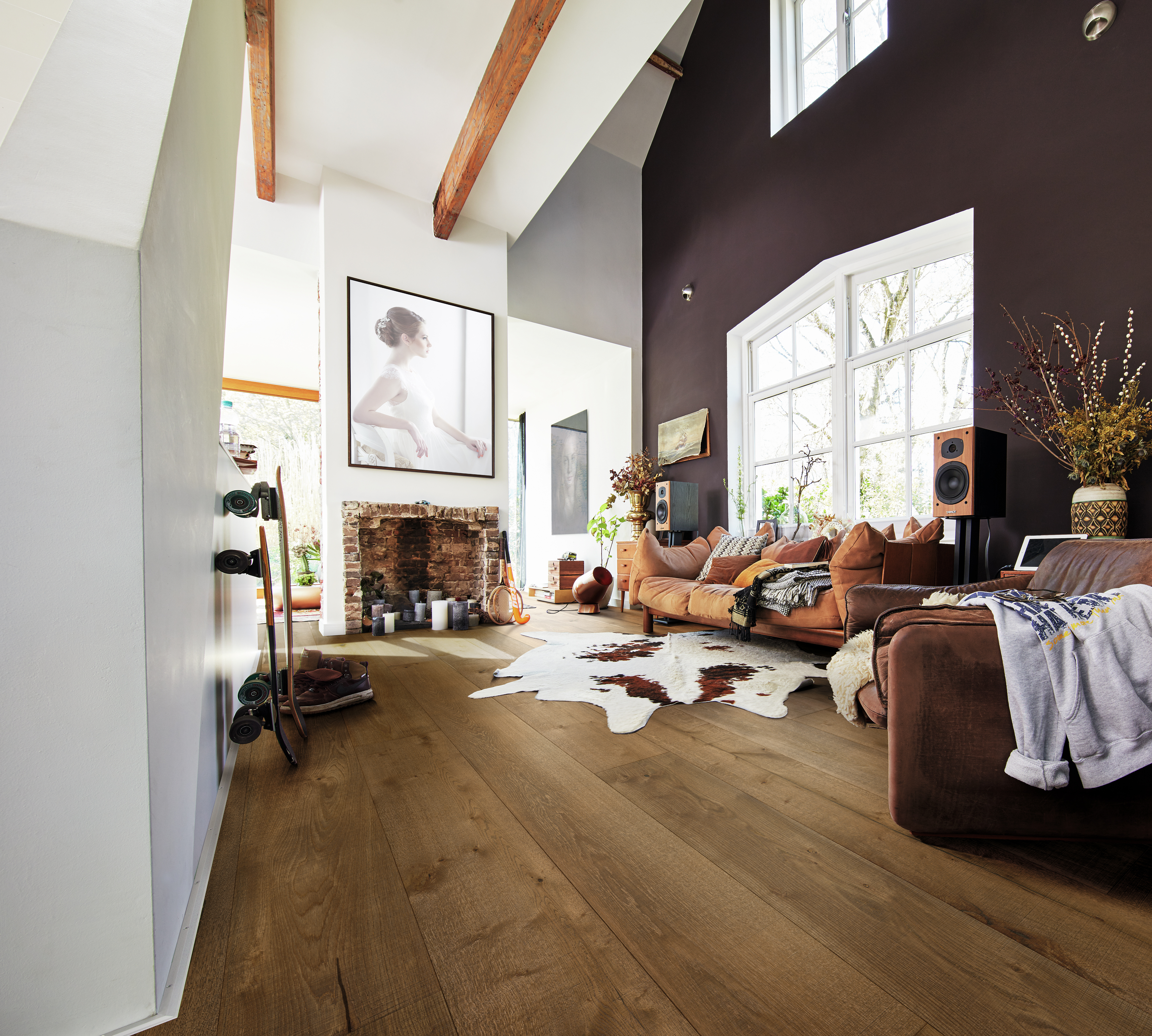 11 mm Lindura-Holzboden HD 400 naturgeölt - Eiche authentic olivgrau Vintage-Str. gebürstet 08903_2