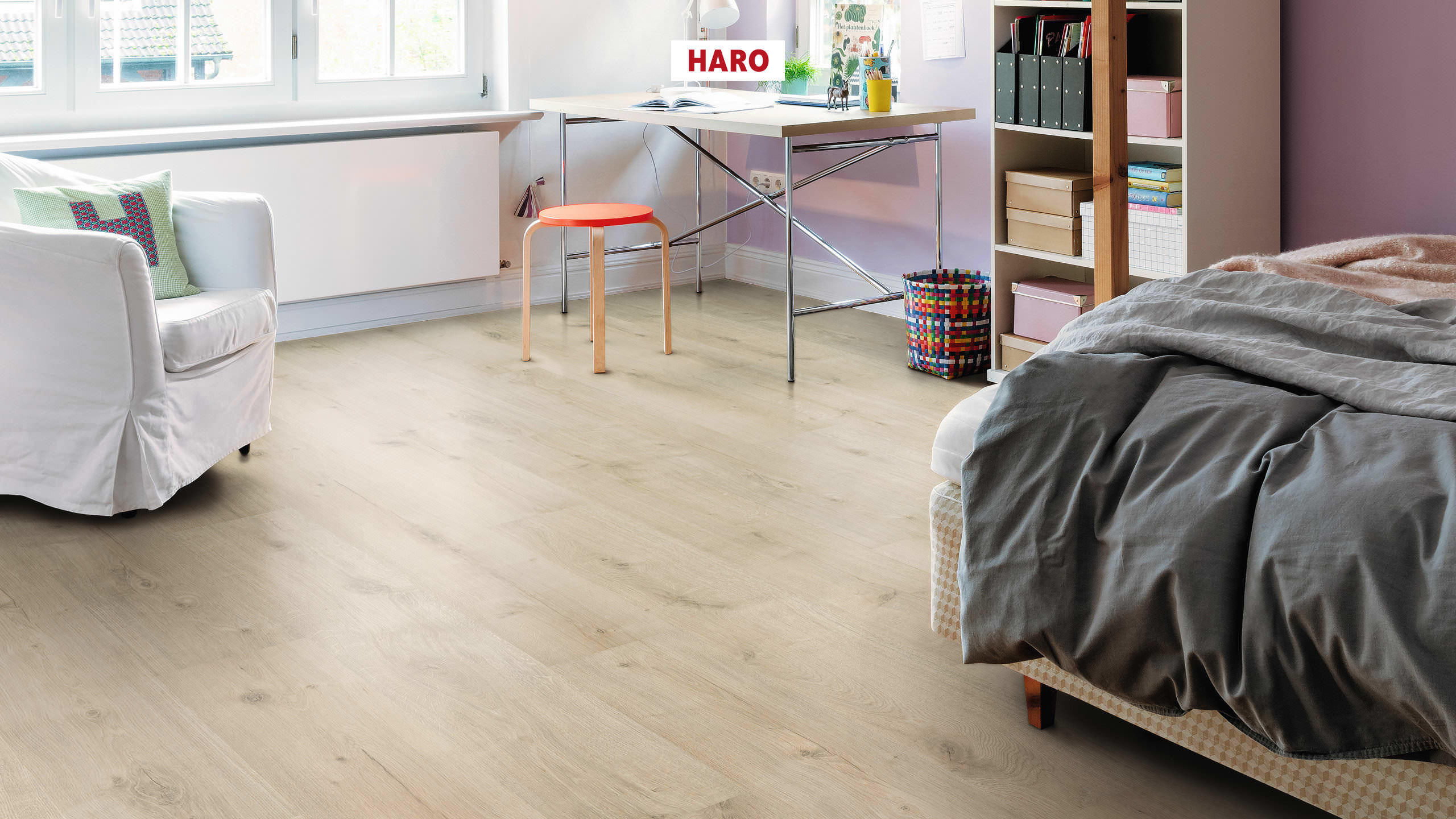 7 mm HARO Laminatboden Sonderedition NKL 31 - Eiche Siena samtweiß_1