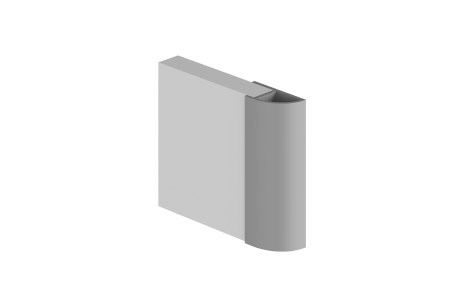 Multipanel Profil Typ E - Viertelabschluss - Silber matt_0